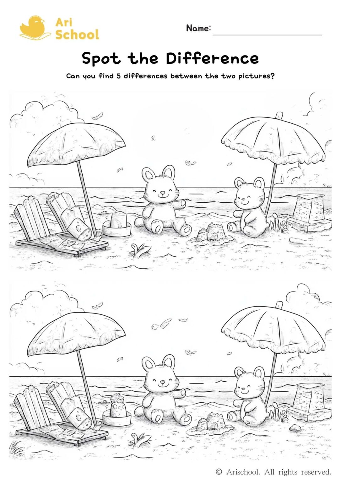 Spot the Difference – Beach - Arischool