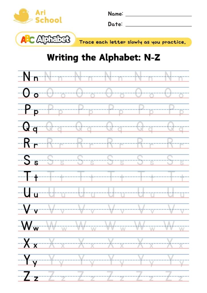 alphabet-writing-n-to-z