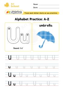 alphabet-writing-u