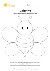 Coloring bee worksheet