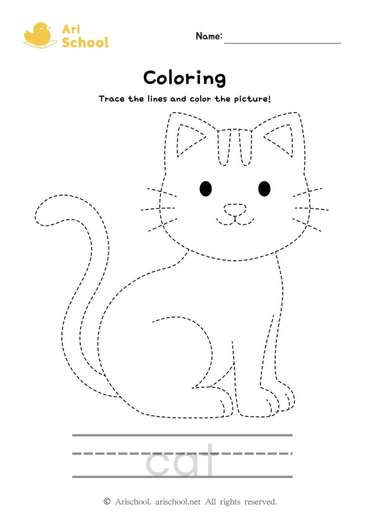 coloring-cat-worksheet