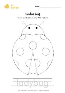 Coloring ladybug worksheet