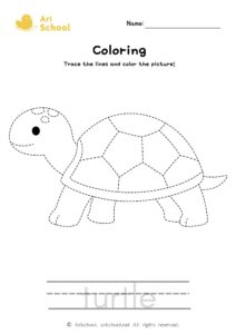 Coloring-turtle-worksheet