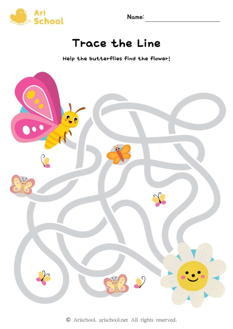 Line Tracing – Maze Butterfly