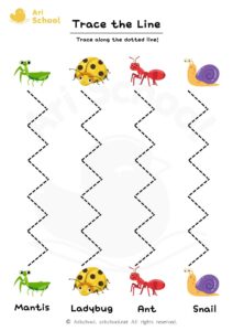 Line Tracing – Zigzag Insects