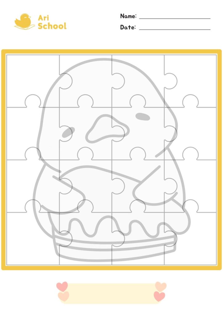 Puzzle Matching – Cupcake Duckling-2