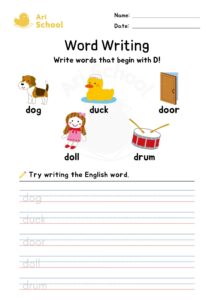 Word Writing – D