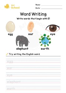 Word Writing – E