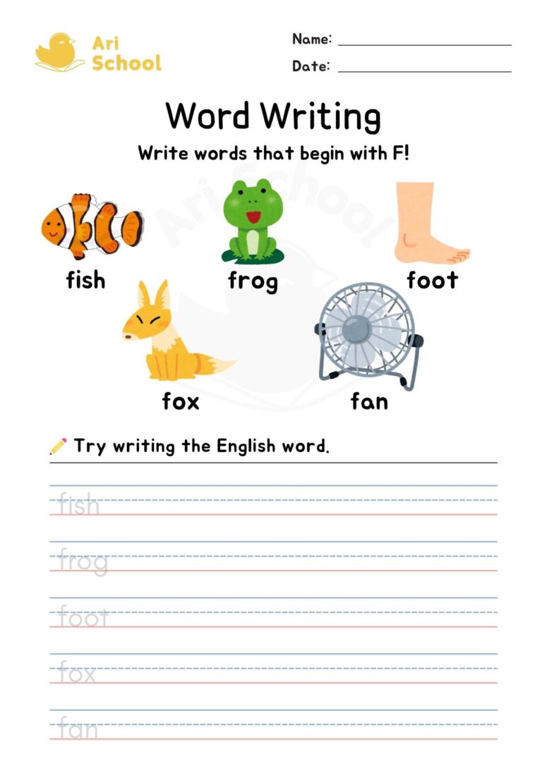 Word Writing – F