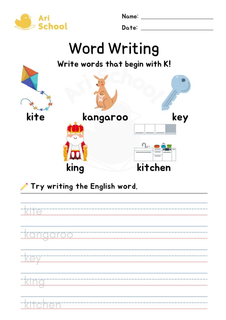 Word Writing – K