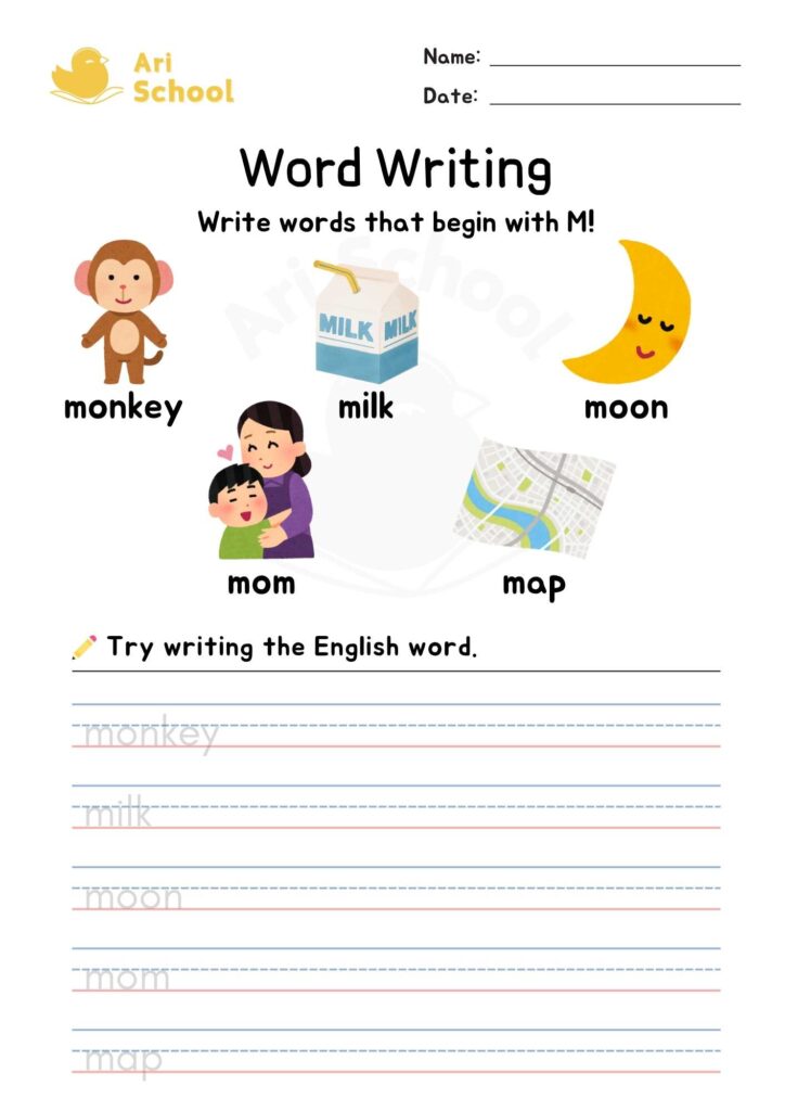 Word Writing – M