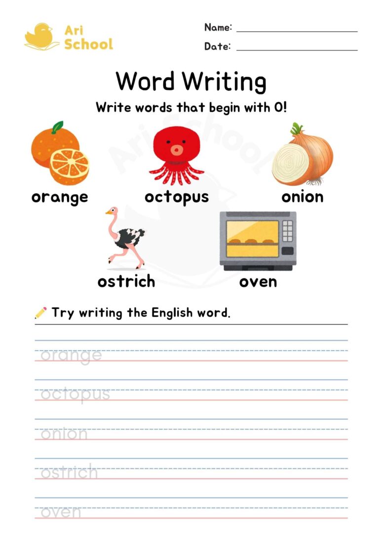 Word Writing – O