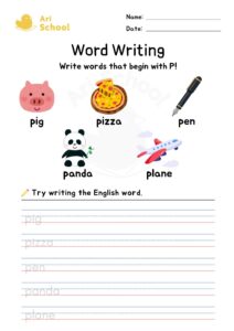 Word Writing – P