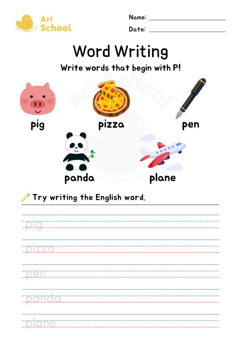 Word Writing – P