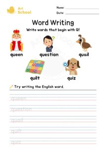 Word Writing – Q