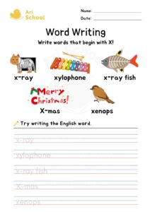 Word Writing – X
