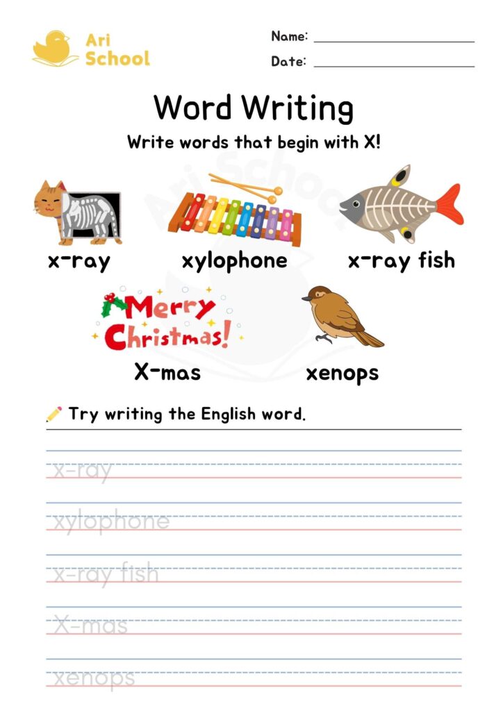 Word Writing – X