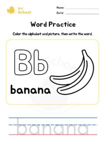 Alphabet Coloring – Banana