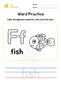 Alphabet Coloring – Fish
