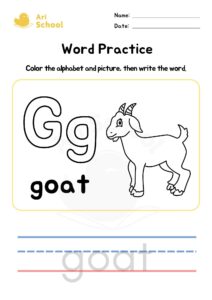 Alphabet Coloring – Goat