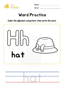 Alphabet Coloring – Hat