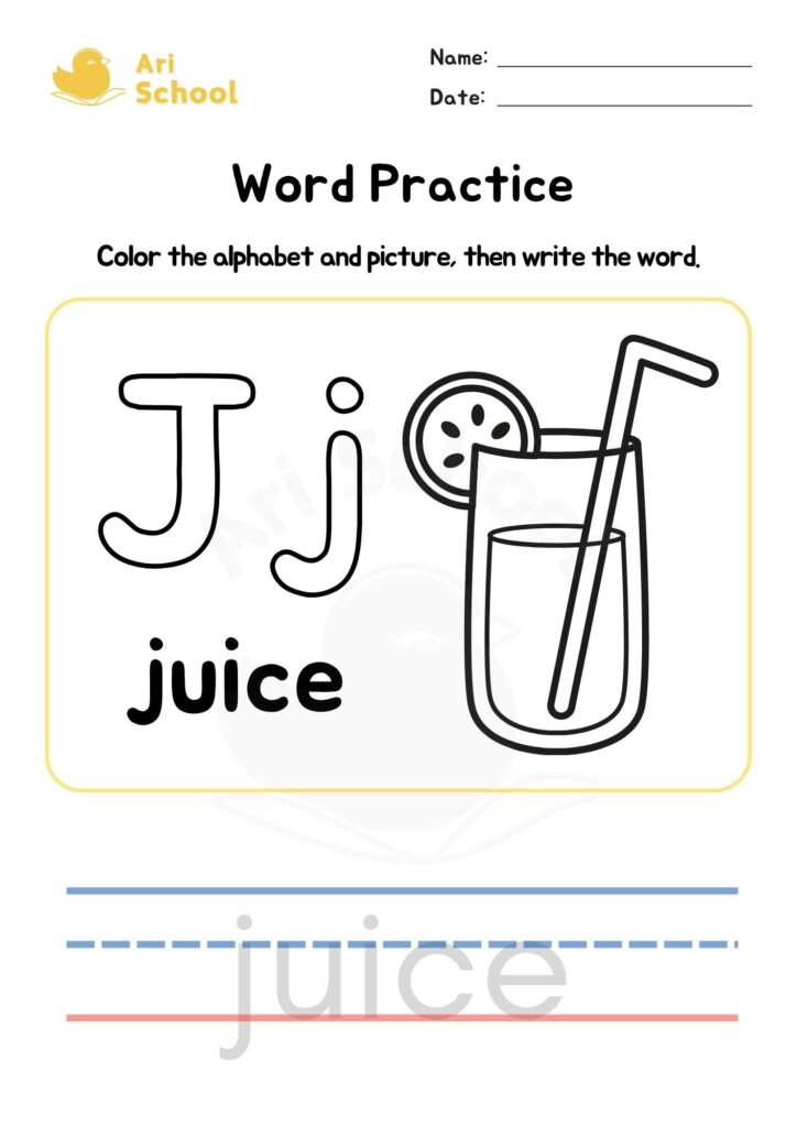 Alphabet Coloring – Juice