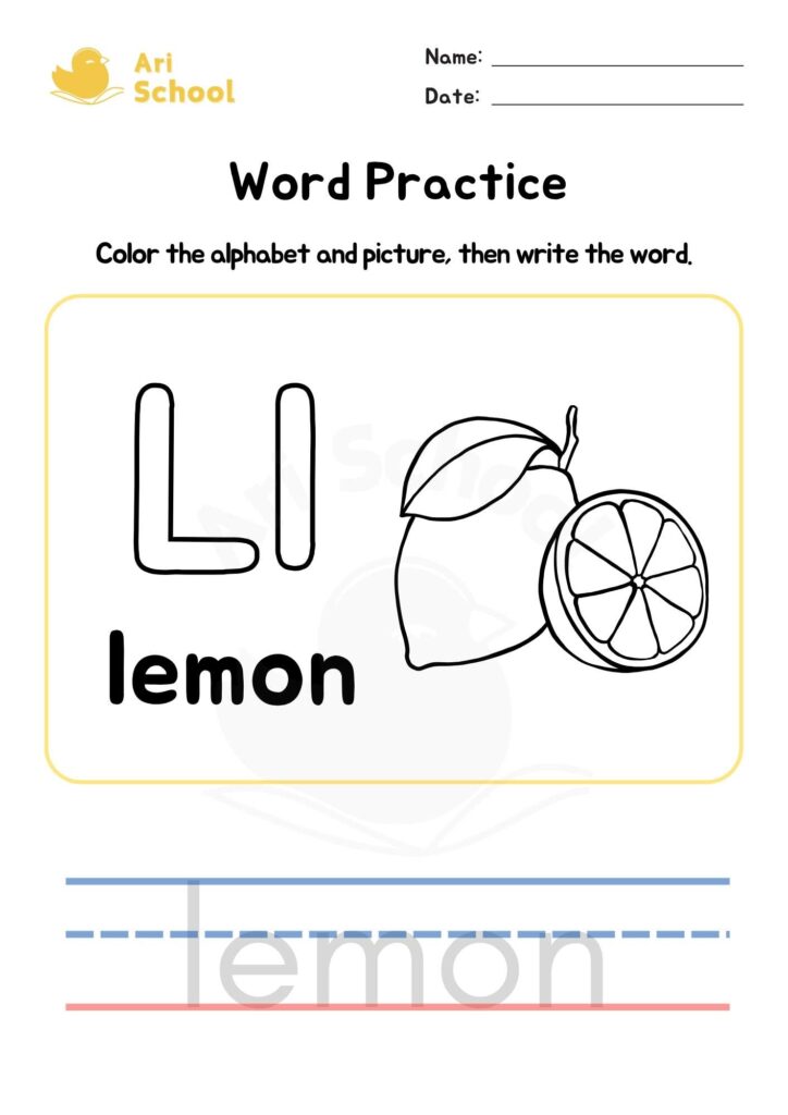 Alphabet Coloring – Lemon