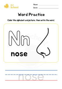 Alphabet Coloring – Nose