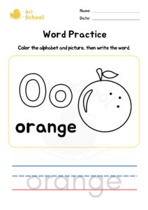 Alphabet Coloring – Orange