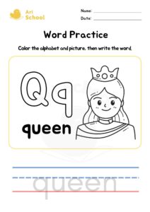 Alphabet Coloring – Queen