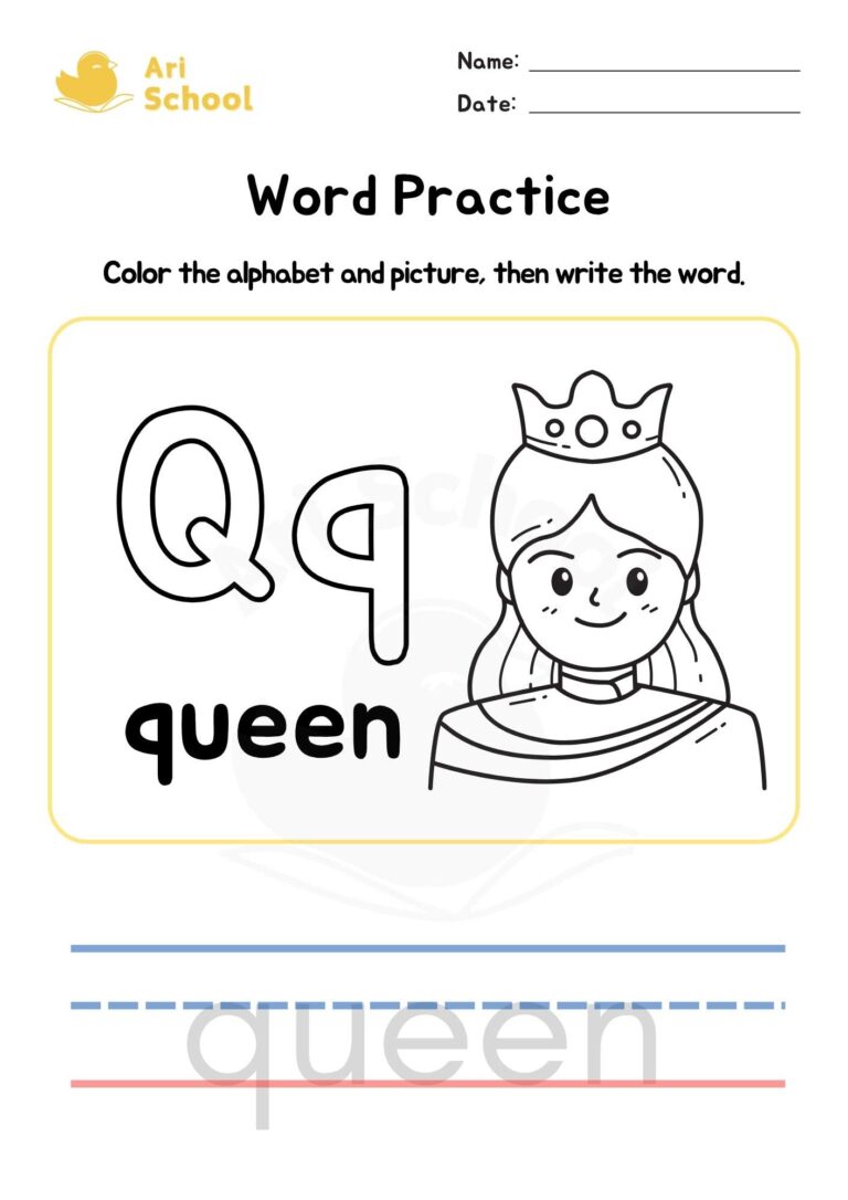 Alphabet Coloring – Queen