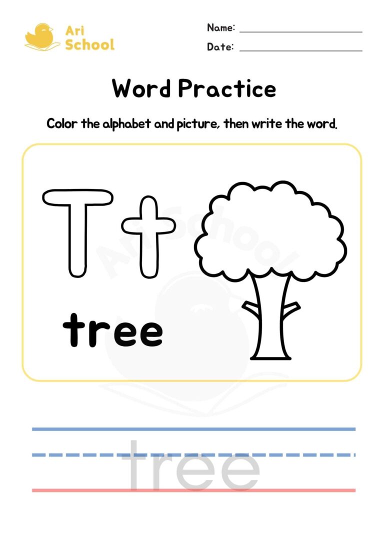 Alphabet Coloring – Tree