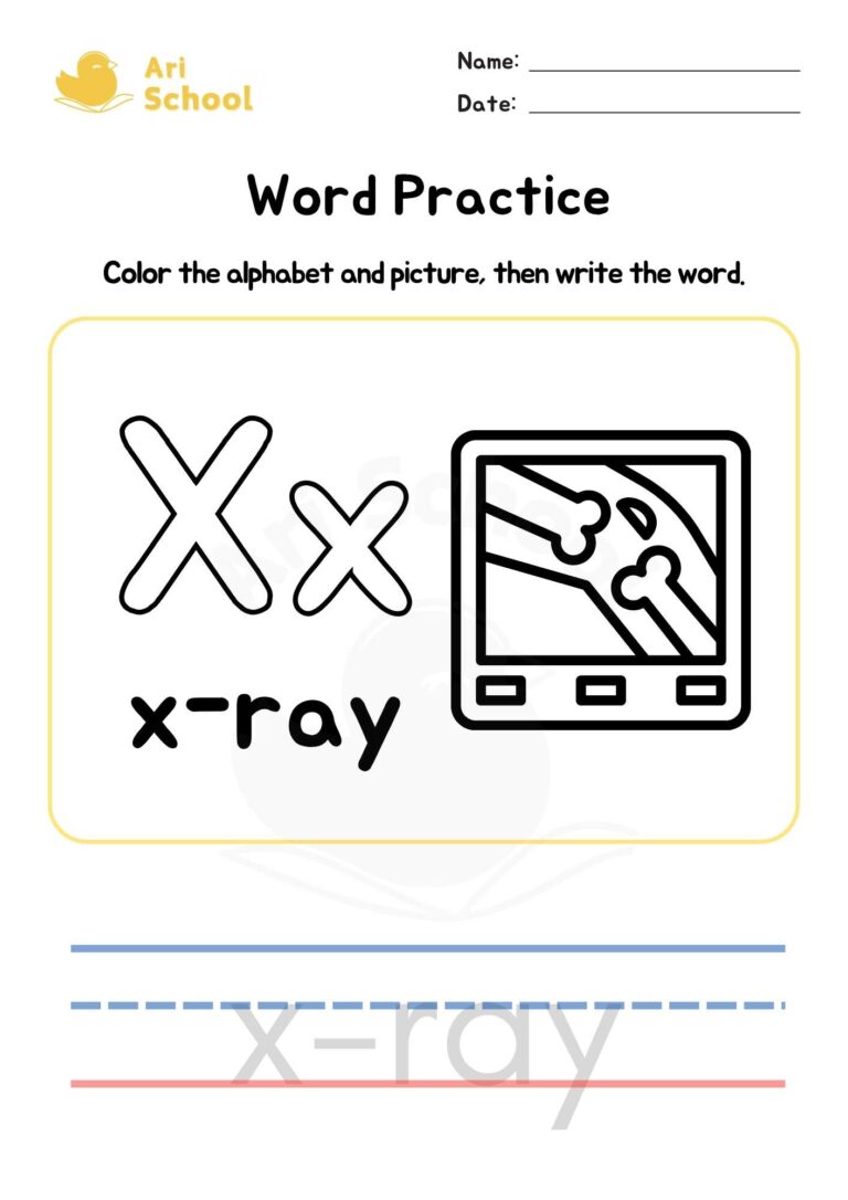 Alphabet Coloring – X-ray