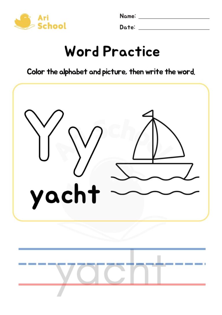 Alphabet Coloring – Yacht