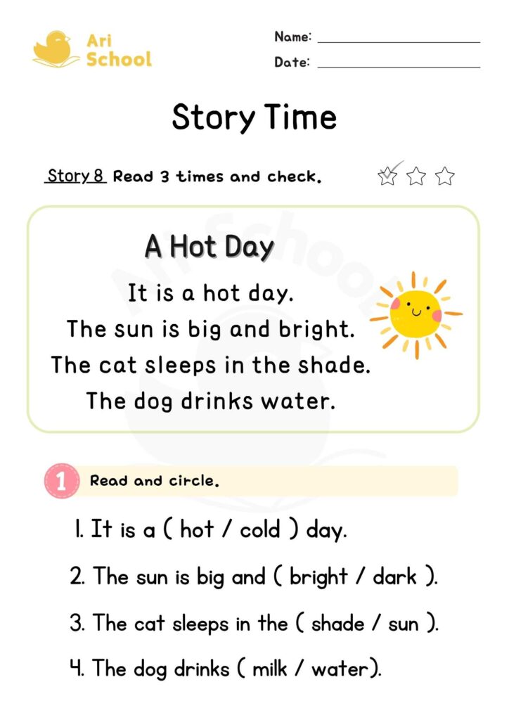 Story Time 8 – A Hot Day1