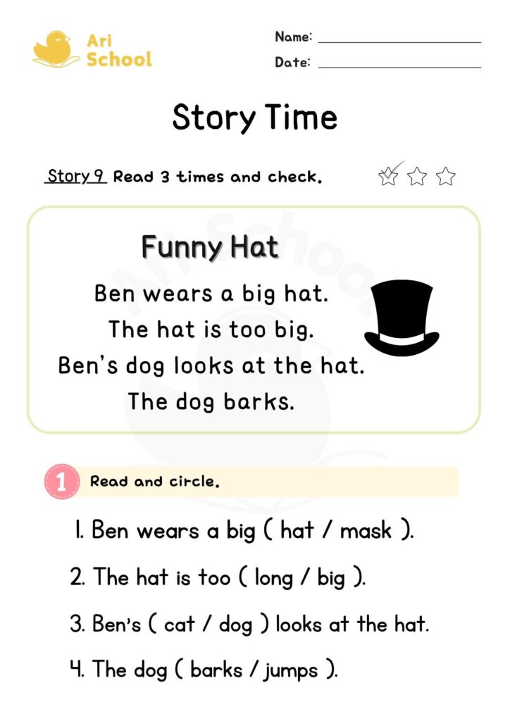 Story Time 9 – Funny Hat1