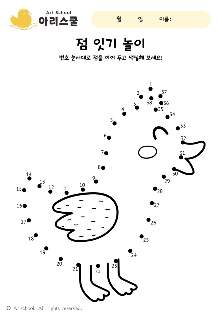 점 잇기 새끼오리